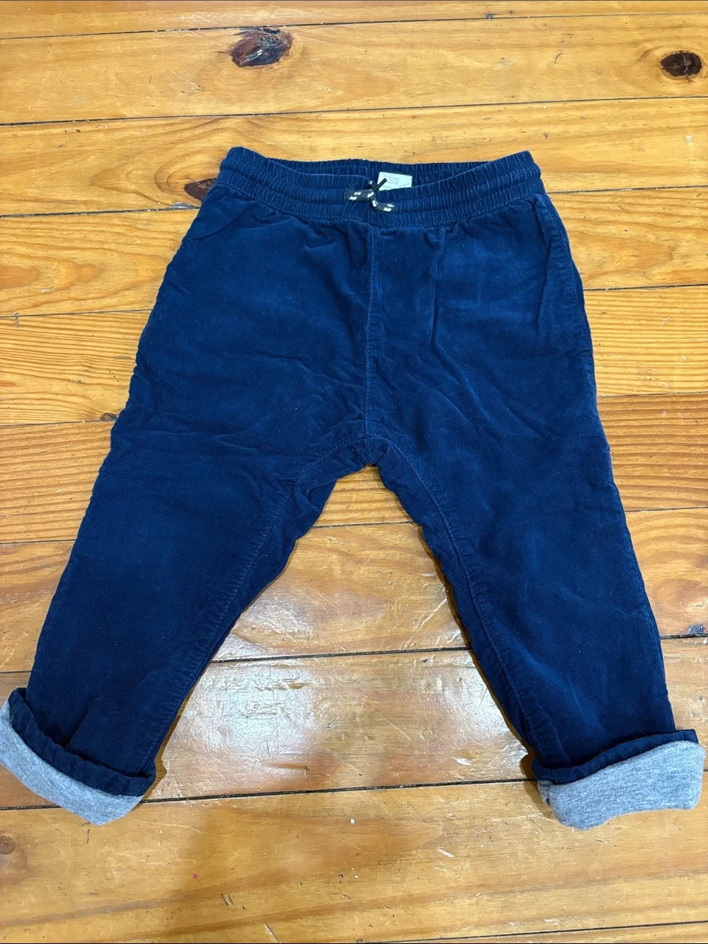 H&M Navy Corduroy Lined Pants for boys